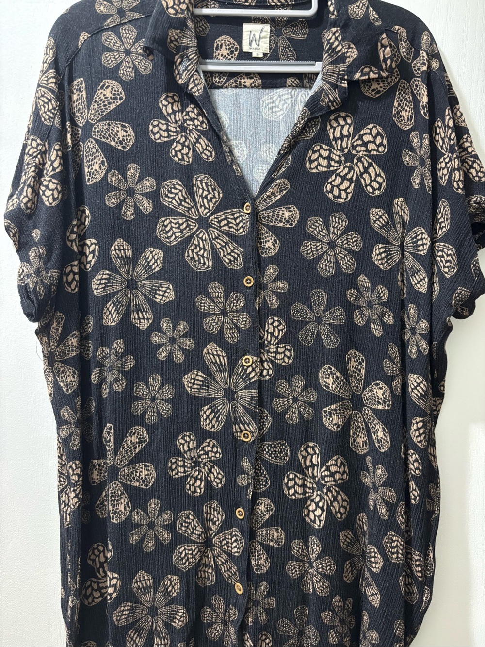 Wai and Wela Pua PūPū Oversized Button Down Shirt